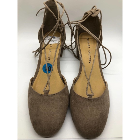 Chinese Laundry Shoes - New Chinese Laundry Closed Toe Kitty Heel Strappy Sandals Boho Size 10